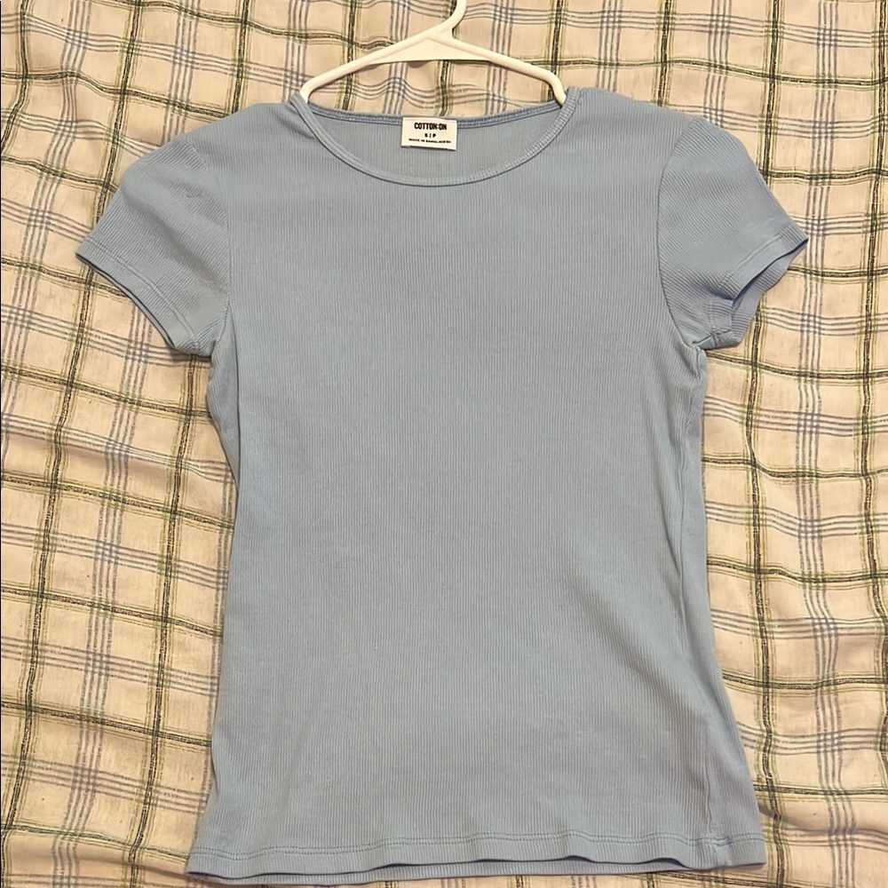 Light Blue Short Sleeve Top